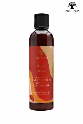 AS I AM RESTORE & REPAIR JAMAICAN BLACK CASTOR OIL LEAVE IN CONDITIONER 8oz