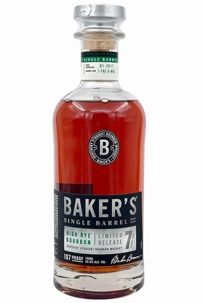Baker's 7 Year old Single Barrel High Rye Bourbon Whiskey Limited Release