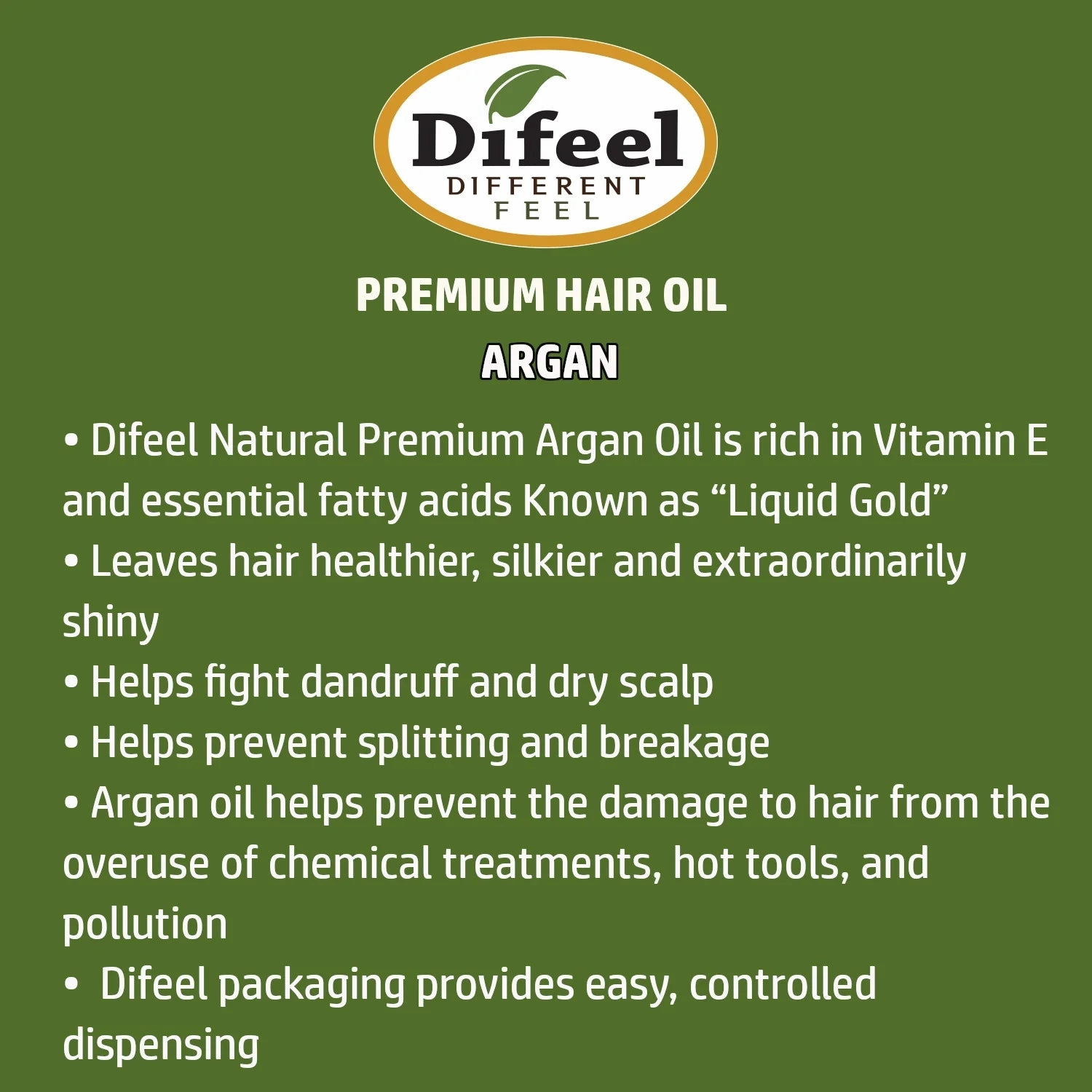 Difeel Argan Premium Hair Oil - 7.1 oz