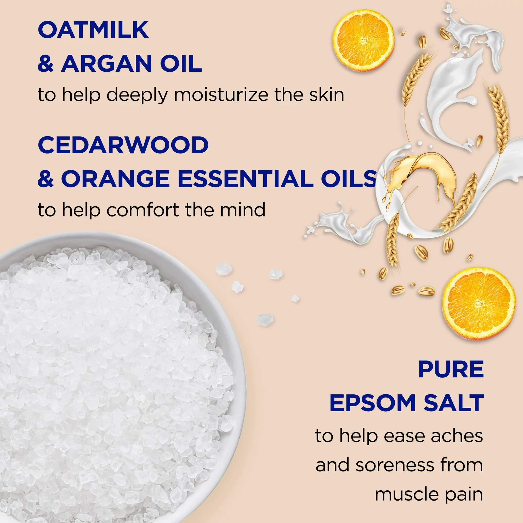 Dr Teal's Foaming Bath with Pure Epsom Salt Soothe & Comfort Oat Milk & Argan Oil Essential Oils - 34oz