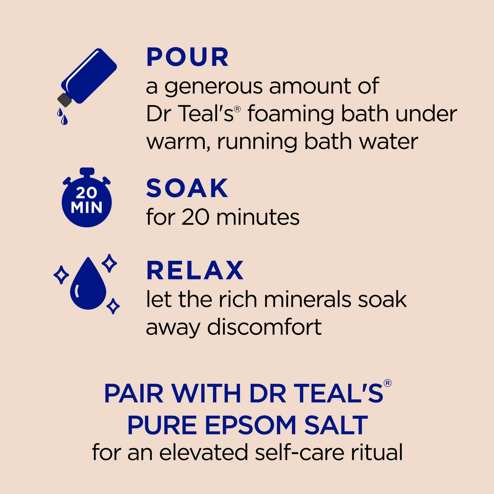 Dr Teal's Foaming Bath with Pure Epsom Salt Soothe & Comfort Oat Milk & Argan Oil Essential Oils - 34oz
