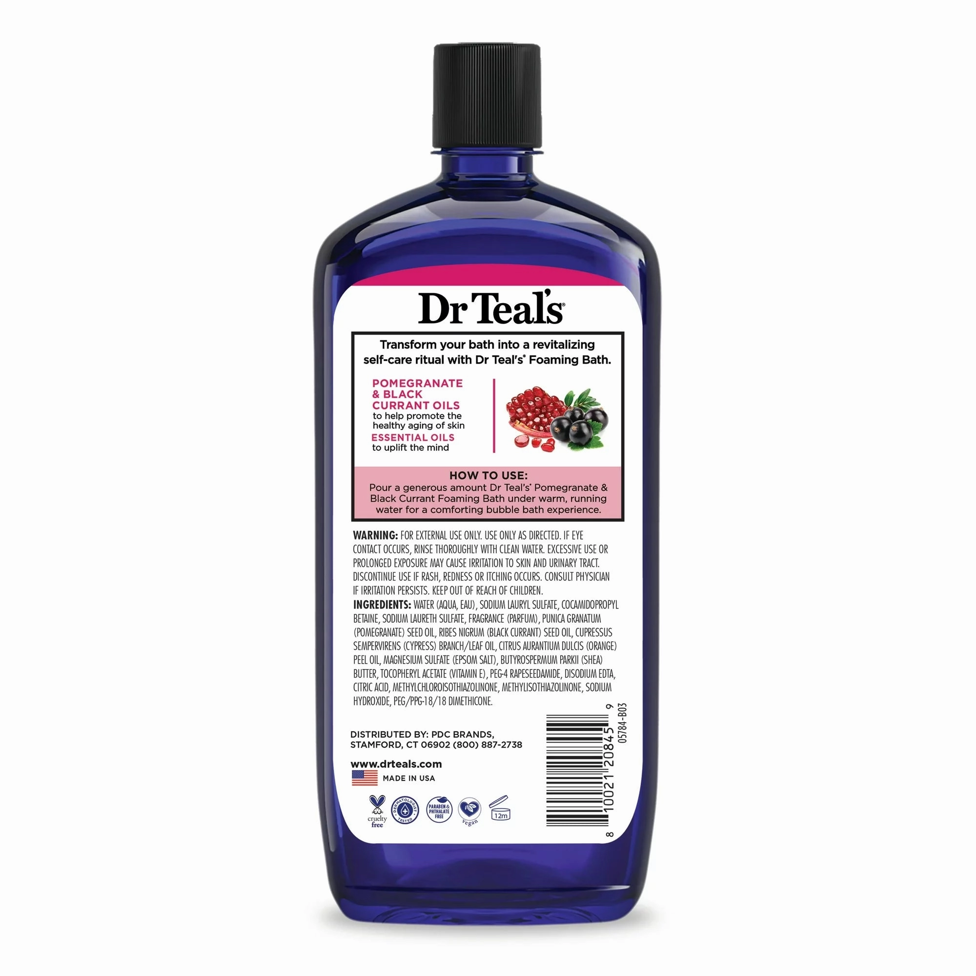 Dr. Teal's Pomegranate & Black Currant Essential Oils Body Wash with Pure Epsom Salt - 24 oz
