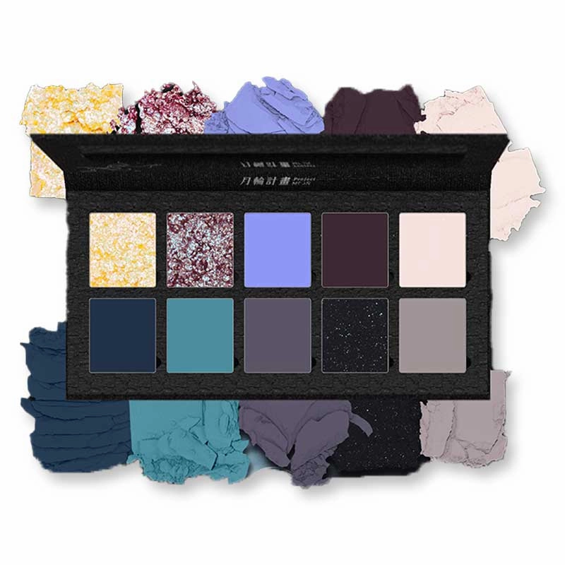 DRAMO Moonwheel Project 10-Color Eyeshadow Palette - #010 Moonfall Tide