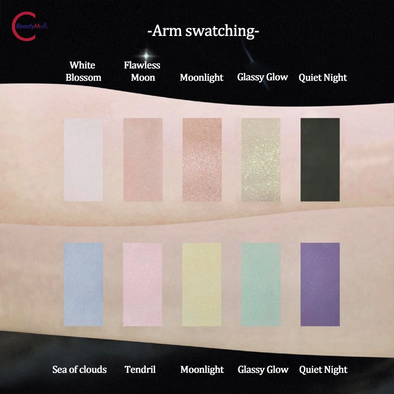 DRAMO "Moonwheel Project" Initial Heart Series Eyeshadow Palette 008 Moonlight, Night