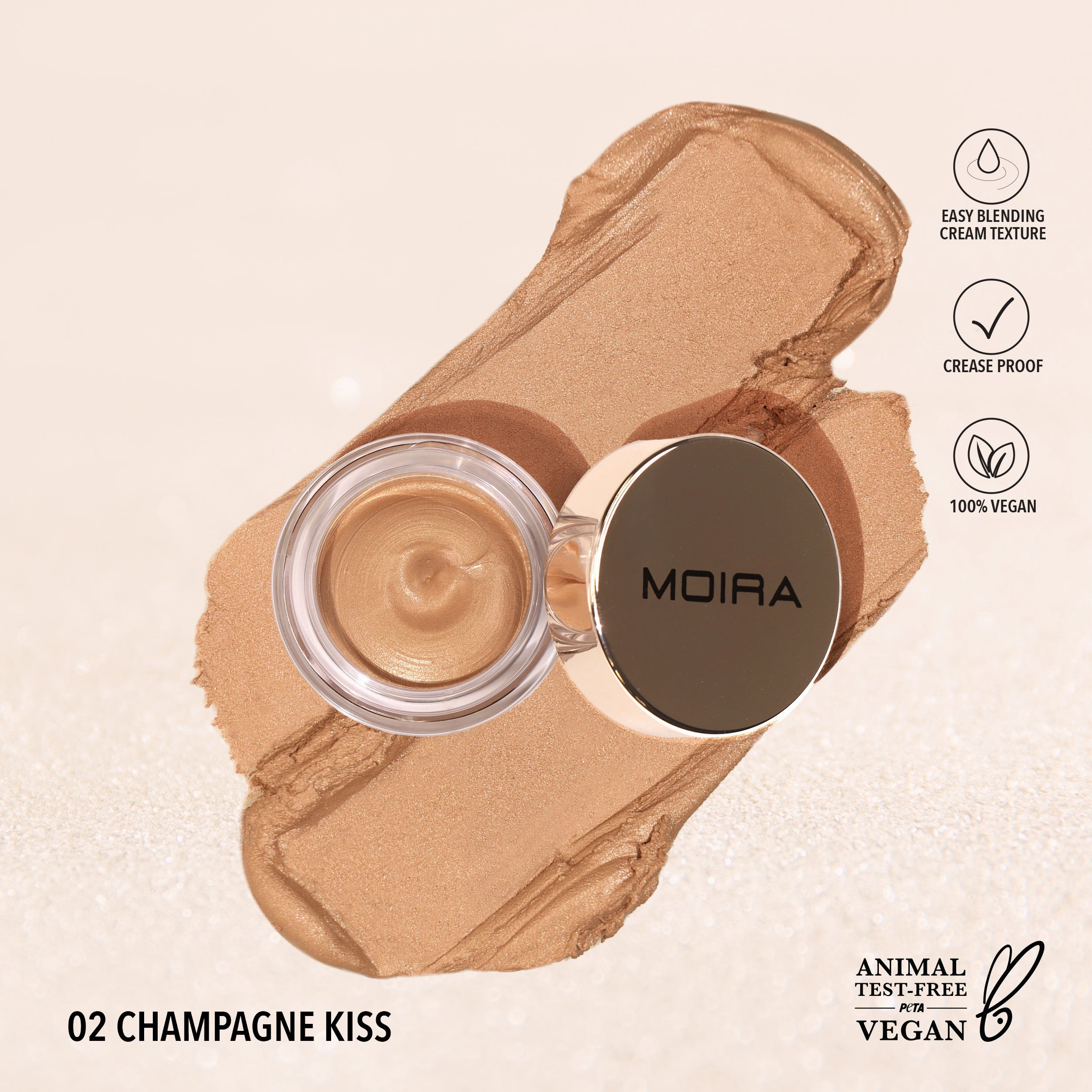 Everlust Shimmer Cream Shadow (002, Champagne Kiss)