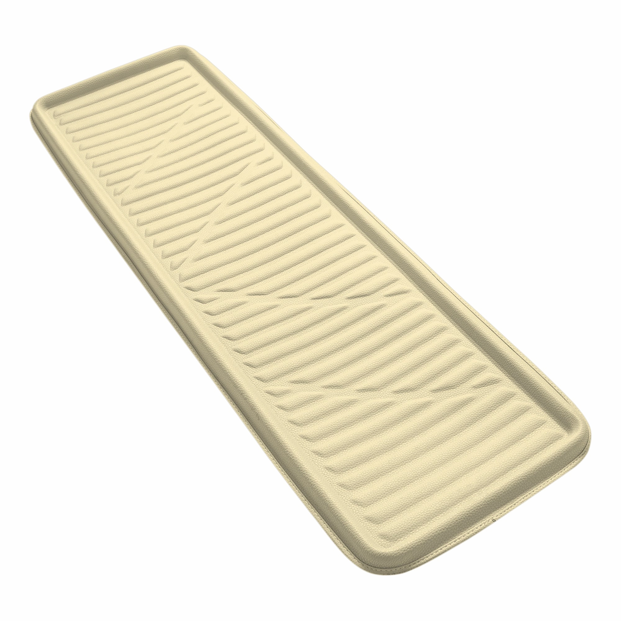 Heavy-Duty Faux Leather Cargo Mat -Universal-fit for Large SUVs and Vans - Beige