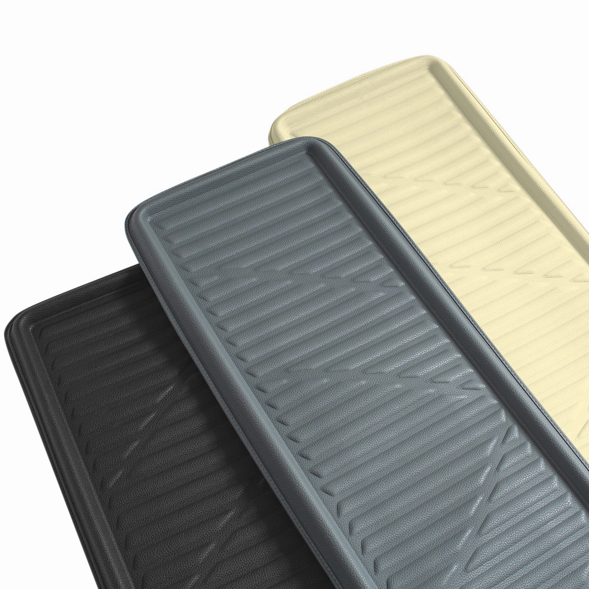 Heavy-Duty Faux Leather Cargo Mat -Universal-fit for Large SUVs and Vans - Beige