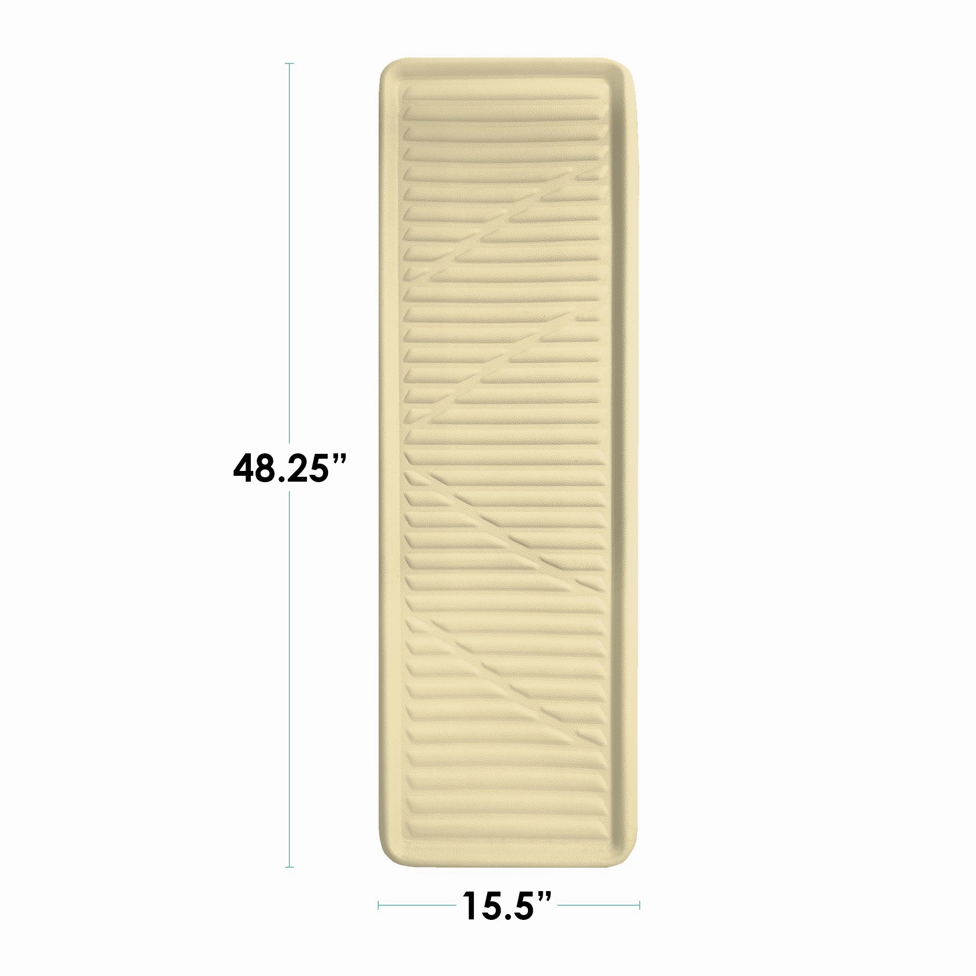 Heavy-Duty Faux Leather Cargo Mat -Universal-fit for Large SUVs and Vans - Beige