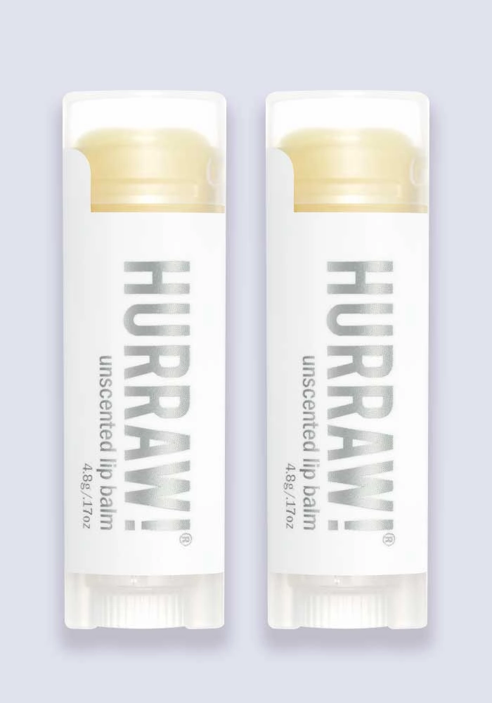 Hurraw Unscented Lip Balm 4.3g (per stick) - 2 Pack