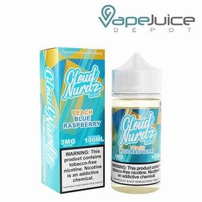 ICED Blue Raspberry Peach TFN Cloud Nurdz 100ml