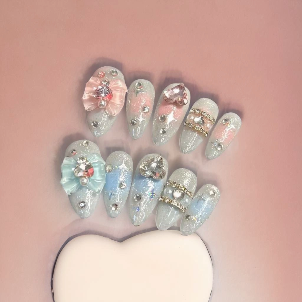 Lustrous Jelly Glam - 3D Press-On Nail