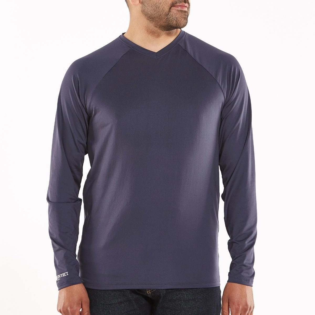 Men's Bosun V-Neck Long Sleeve Tee | Charcoal