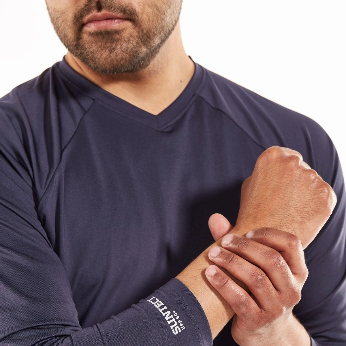 Men's Bosun V-Neck Long Sleeve Tee | Charcoal