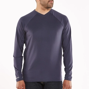 Men's Bosun V-Neck Long Sleeve Tee | Charcoal