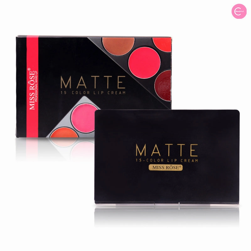 MISS ROSE 15-Color Matte Lipstick Palette