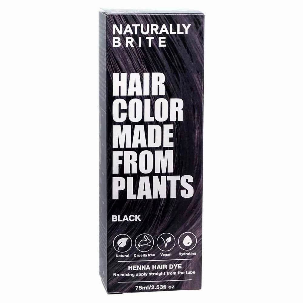 Naturally Brite Henna Hair Dye Black 75ml