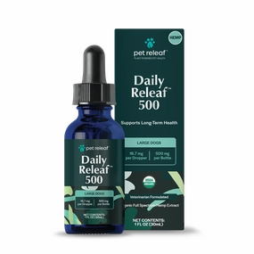 Pet Releaf Daily Releaf 500mg Hemp Oil for Large Dogs