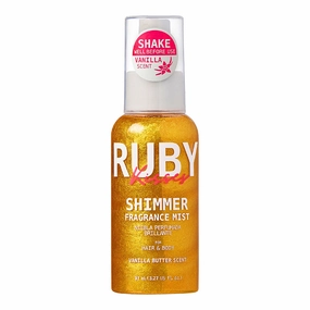 Ruby Kisses Shimmer Fragrance Mist Vanilla Butter Scent- 3.2 oz