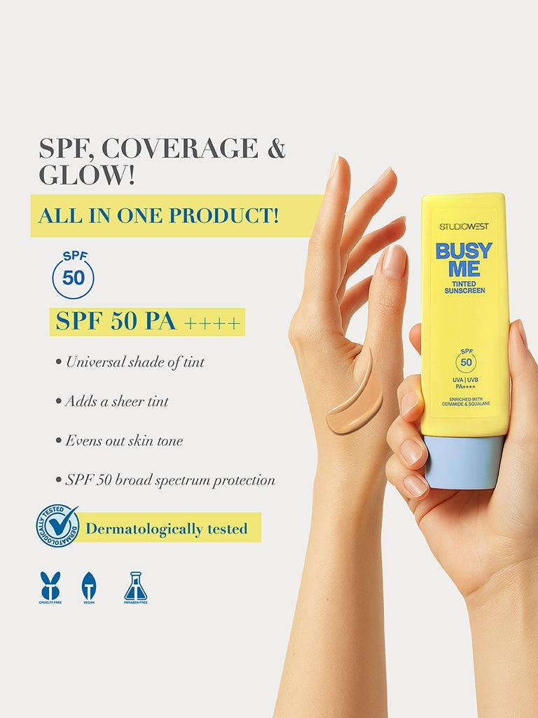 Studiowest Busy Me SPF 50 PA     Tinted Sunscreen - 40 gm