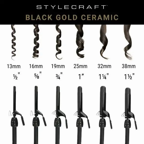 StyleCraft Professional Ceramic 3/4 Curling Iron