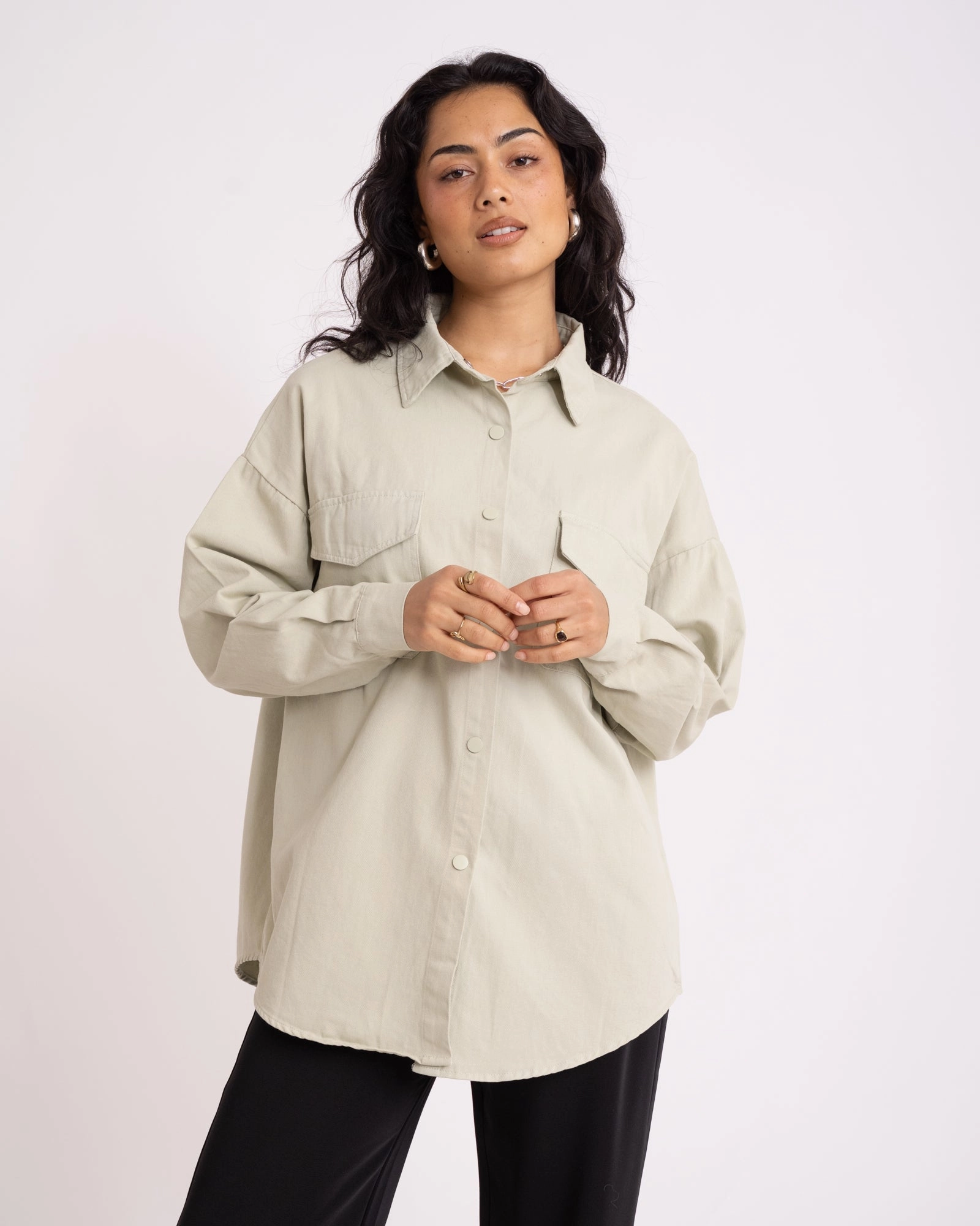 TILTIL Veerle Blouse Sage Green One Size