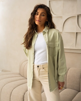 TILTIL Veerle Blouse Sage Green One Size
