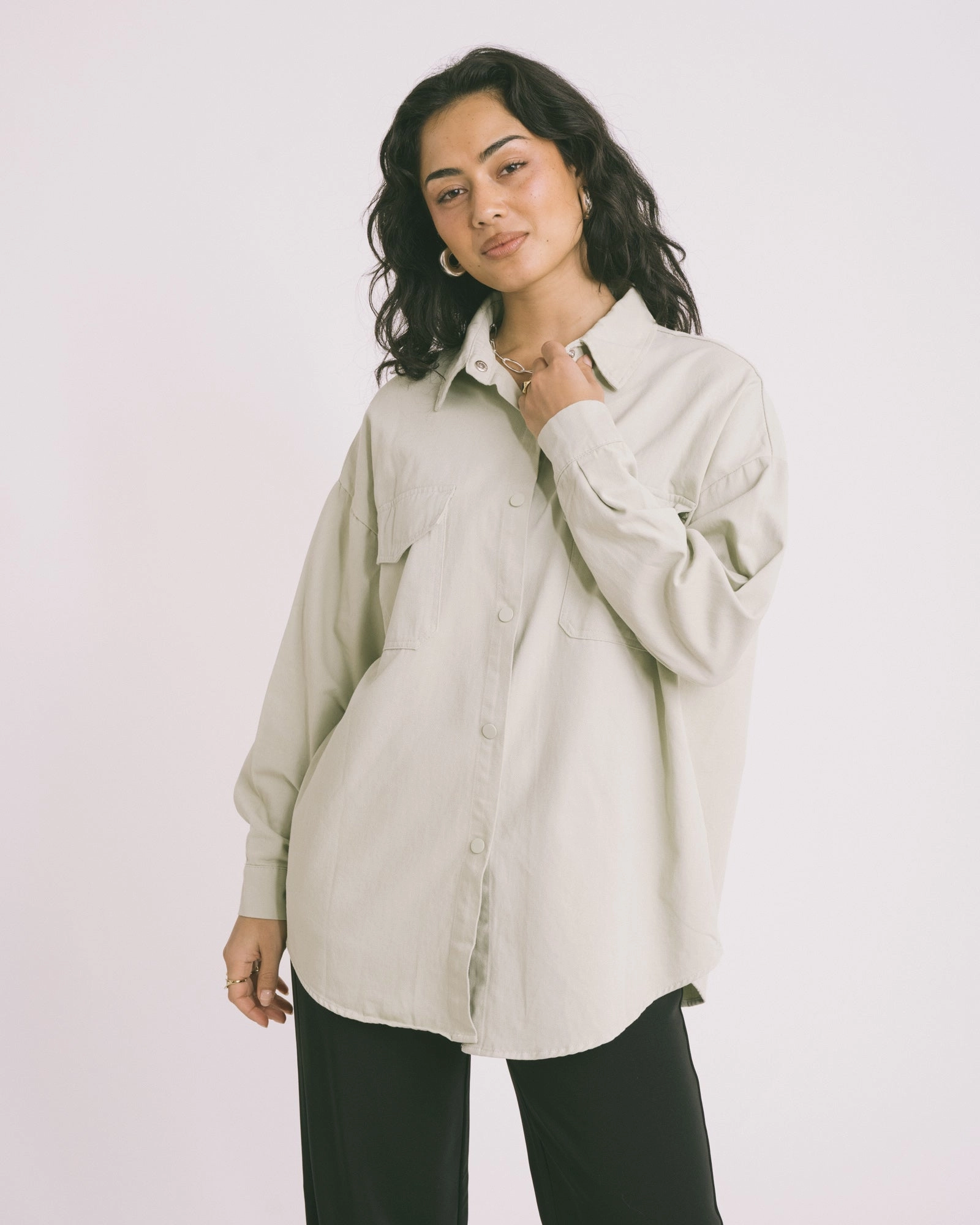TILTIL Veerle Blouse Sage Green One Size
