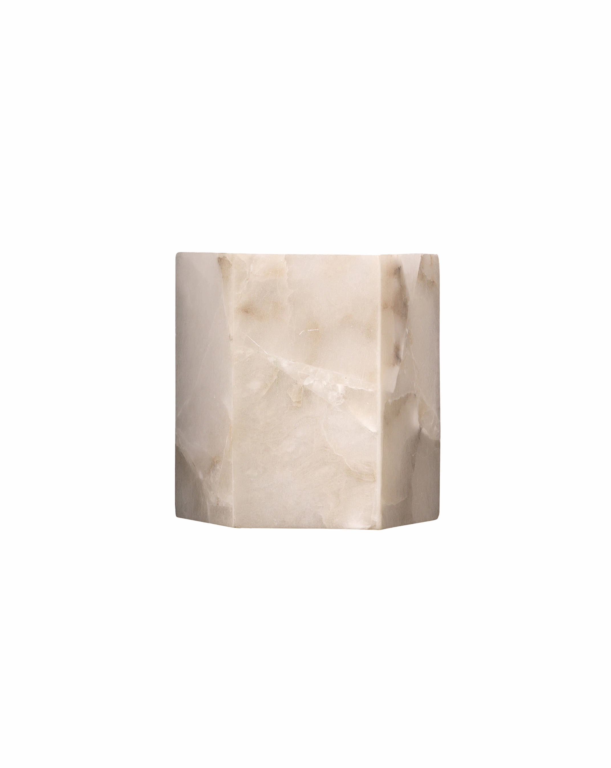 WHITE ALABASTER SCONCE SMALL