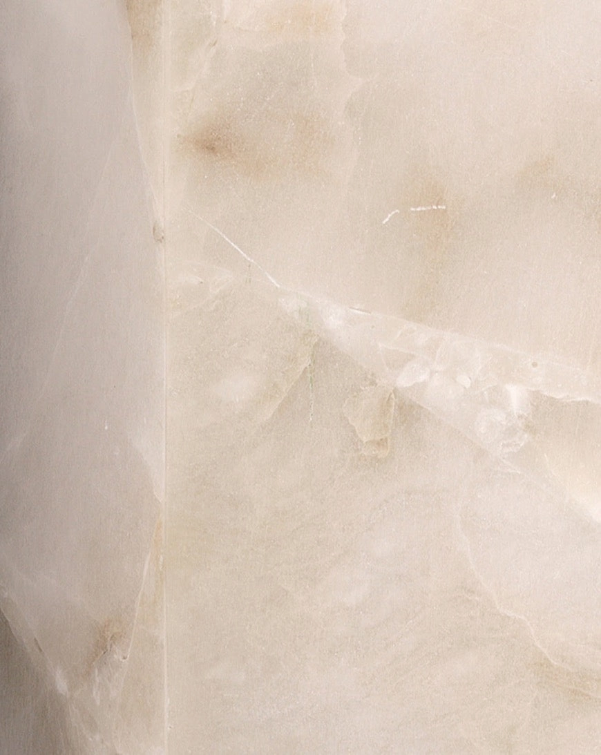 WHITE ALABASTER SCONCE SMALL
